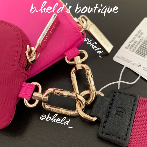 lululemon Dual Pouch Wristlet in Sonic Pink/Pomegranate/Black Gold OS New NWT - Picture 12 of 15
